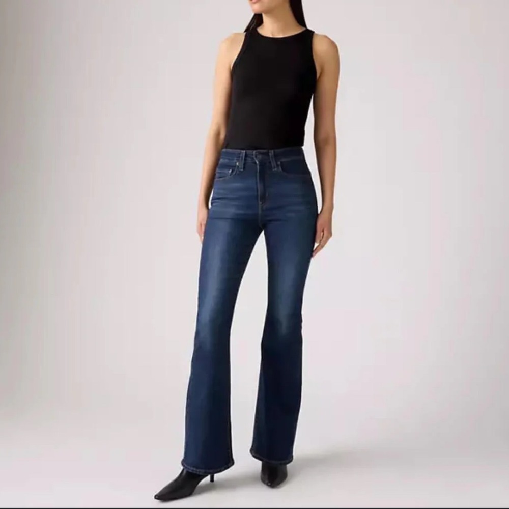 Levi's‎ Womens 726 High Rise Flare Jeans Eternal Indigo Size 32